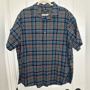 Claiborne Blue and Orange Casual Button Down Shirt